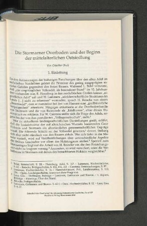 Die Stormarner Overboden und der Beginn der mittelalterlichen Ostsiedlung