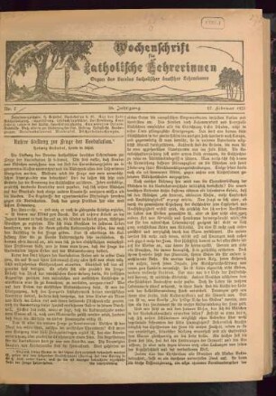 Unsere Stellung zur Frage der Koedukation