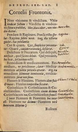 Grammaticorum veterum libelli De proprietate et differentiis sermonis latini