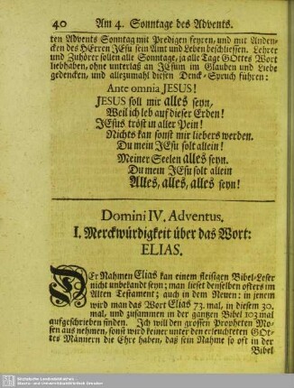 Domini IV. Adventus