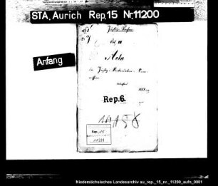 Die Justizvisitation der Ämter Leer. Weener und Jemgum und die für die Ämter Leer und Weener zur Erledigung der Rückstände angeordneten Retardatenkommission