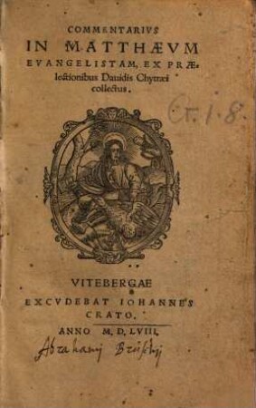Commentarivs In Matthaevm Evangelistam