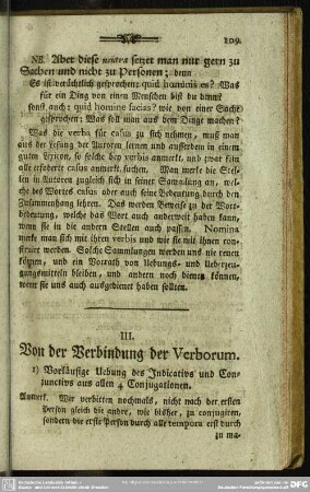 III. Von der Verbindung der Verborum