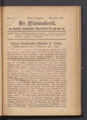 Nr. 11. November 1911