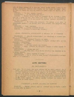 Acto séptimo : El testamento