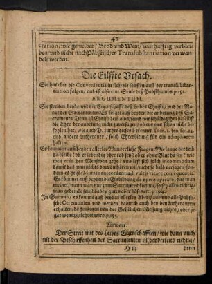 Die Eilffte Ursach.