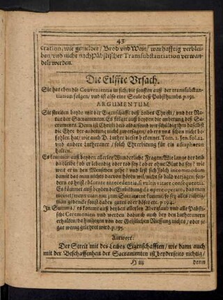Die Eilffte Ursach.
