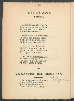 Así se ama : Canción