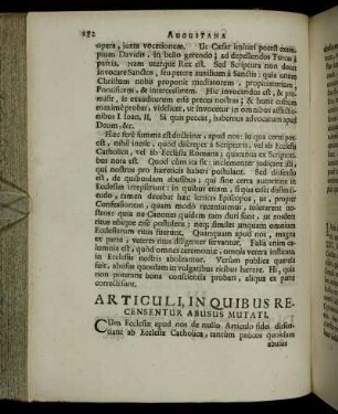 Articuli, In Quibus Recensentur Abusus Mutati.