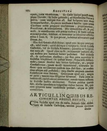 Articuli, In Quibus Recensentur Abusus Mutati.