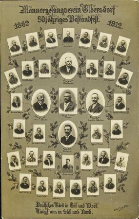 Männergesangverein Olbersdorf 50jähriges Bestandfest. 1862 - 1912.