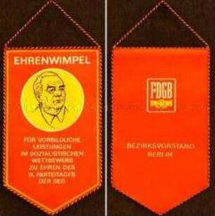 Wimpel des Freien Deutschen Gewerkschaftsbundes