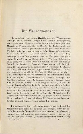 Die Motoren für Gewerbe und Industrie