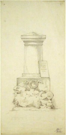 Entwurfszeichnung für ein Grabmonument