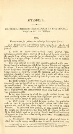 Appendix III