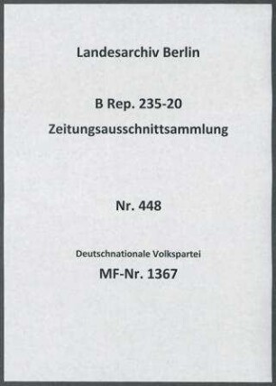 Deutschnationale Volkspartei