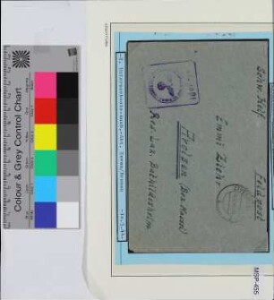 Privat-Feldpostbrief, Schiffsname/Landeinheit: 2. Ubootausbildungsabteilung Zeven; Frankatur, Mi.-Nr.: [Keine]; Poststempel: Zeven (Bez. Bremen) a 10.3.44 18; Nebenstempel: Feldpost! 2. Unterseebootsausbildungsabteilung Zeven (Bez. Bremen)
