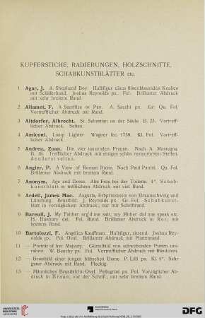 Kupferstiche, Radierungen, Holzschnitte, Schabkunstblätter etc. (Nr. 1-569)