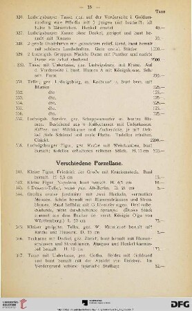 Verschiedene Porzellane (Nr. 341-521)