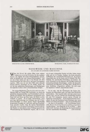 37: Handwerk und Maschine : die Aufgaben des Handwerks bleiben bestehen!