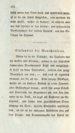 Einsamkeit der Menschenseele