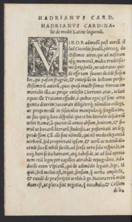 Hadrianus Cardinalis de modis Latine loquendi.
