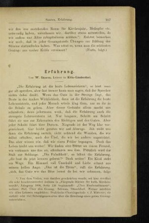 Erfahrung