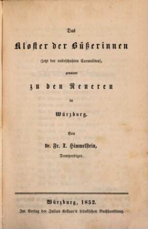 Der fränkische Geschichtsfreund, 2