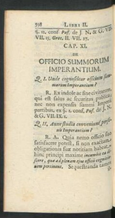 Cap. XI. De Officio Summorum Imperantium