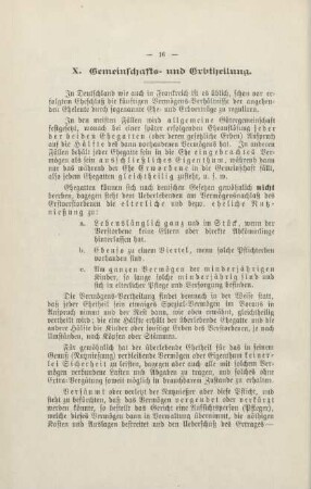 X. Gemeinschafts- und Erbtheilung