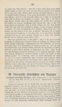 222-226 Litterarische Uebersichten und Anzeigen