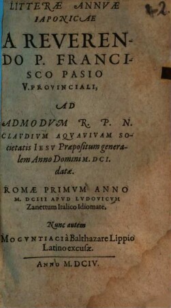 Literae annuae Iaponicae 1601