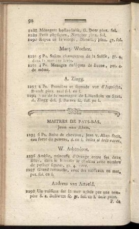 Maitres De Pays-Bas.