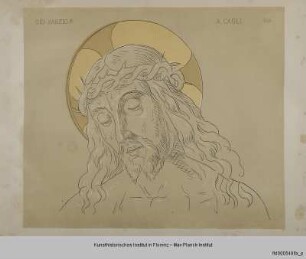 Kopf des Christus als Schmerzensmann (nach Giovanni Santo in Cagli)
