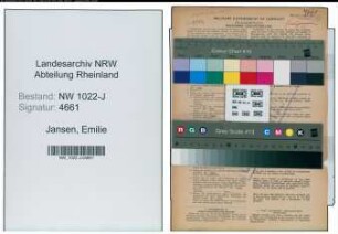 Entnazifizierung Emilie Jansen , geb. 10.11.1885 (Lehrerin)