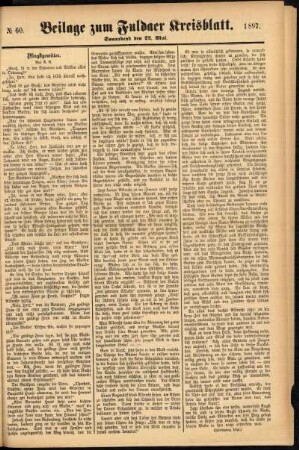 Zweite Ausgabe vom Samstag, den 22. Mai 1897.