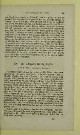 Das Ackergesetz des Sp. Cassius