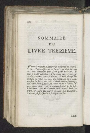 Sommaire du livre treizieme.