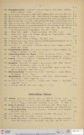 Altfürstliche Häuser (Nr. 878 - 2117)