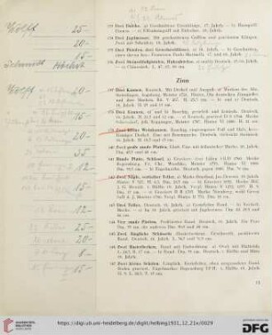 Zinn (Nr. 137-166)
