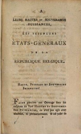 La République Belgique, 1