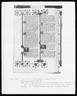 Franziskanisches Brevier — ---, Folio 291versoBuchseite