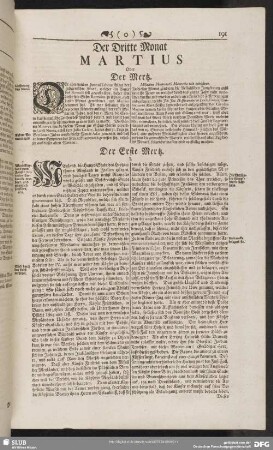 Der Dritte Monat Martius Oder Der Mertz