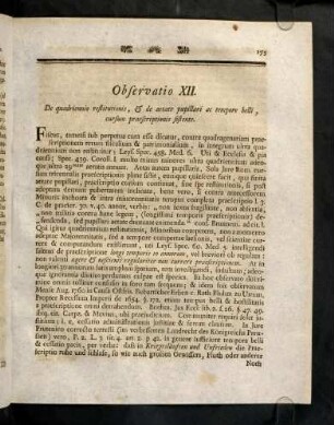 175-182, Observatio XII - XIII