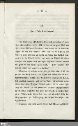 17. Herr! Dein Reich komme!