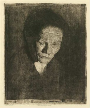 Kollwitz, Käthe: Gesenkter Frauenkopf
