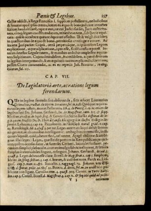 Cap. VII. De Legislatoria arte, ac ratione legum ferendarum.