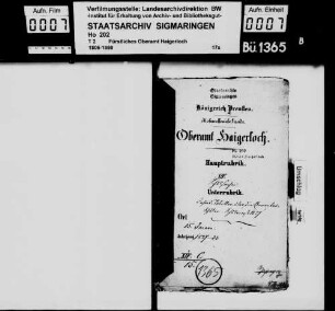 Jahrestabellen über die Elementarschule zu Imnau