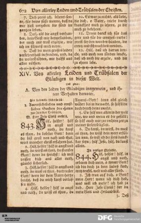 XIV. Von allerley Leiden und Trübsalen [...].