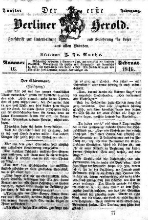 Nummer 16, Februar 1846
